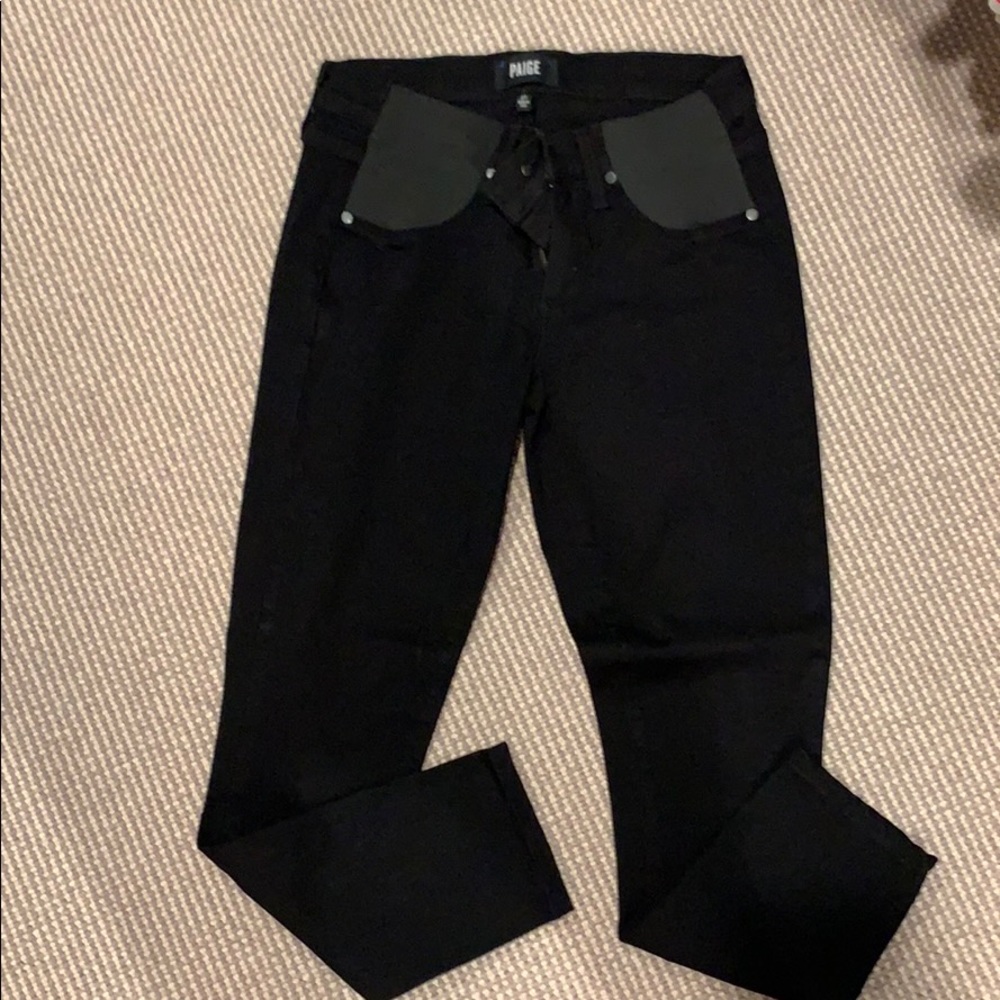Black Maternity Paige Jeans